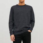 Pullover gris fonc mlange zev en coton