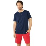 Pyjama court col ouvert homme casual eminence multicolore en coton Pyjama court col ouvert homme casual eminence multicolore en coton