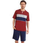 Pyjama court homme chic athena multicolore en coton