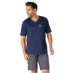 Pyjama court homme coton issu de l'agriculture biologique eminence bleu Pyjama court homme coton issu de l'agriculture biologique eminence bleu