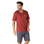 Pyjama court homme coton issu de l'agriculture biologique eminence multicolore
