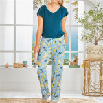 Pyjama femme citrus - bleu
