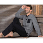 Pyjama homme gris chin dodo homewear - noir en coton