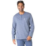 Pyjama long col t homme interlock eminence bleu en coton Pyjama long col t homme interlock eminence bleu en coton