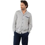 Pyjama long col ouvert homme mercerisé eminence multicolore en coton Pyjama long col ouvert homme mercerisé eminence multicolore en coton