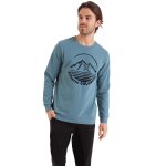 Pyjama long col rond homme molleton athena noir en coton
