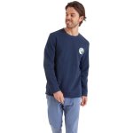 Pyjama long col rond homme waffle athena gris en coton