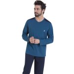 Pyjama long homme eco pack construction athena bleu en coton Pyjama long homme eco pack construction athena bleu en coton