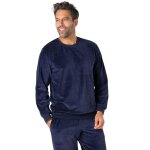 Pyjama long jogger velours homme eminence bleu en coton Pyjama long jogger velours homme eminence bleu en coton
