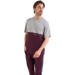 Pyjama long manches courtes col rond homme club athena violet en coton