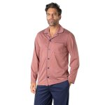 Pyjama long ouvert homme mercerisé eminence multicolore en coton Pyjama long ouvert homme mercerisé eminence multicolore en coton