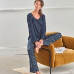 Pyjama louna bleu marine en coton