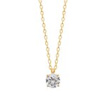 Collier femme plaqu or oxyde de zirconium 6mm maison de la bijouterie uw30w645