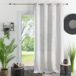 Rideau ameublement uni 140x260 - blanc