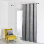 Rideau d'ameublement uni gris perle 135x260 cm velours Rideau d'ameublement uni gris perle 135x260 cm velours