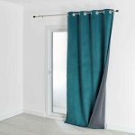 Rideau d'ameublement velours double polaire 135x280 cm velveta - bleu paon Rideau d'ameublement velours double polaire 135x280 cm velveta - bleu paon