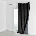 Rideau d'ameublement velours double polaire 135x280 cm velveta - noir Rideau d'ameublement velours double polaire 135x280 cm velveta - noir