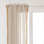 Rideau bota, coton et jute, ivoire, 140x260 cm