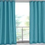 Rideau d'extrieur en polyester 135x240 toile bleu orage
