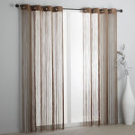 Rideau fils � oeillets - beige