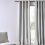 Rideau oeillets gaze de coton - gris nuage