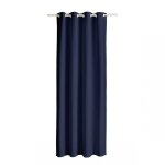 Rideau coton uni  ?illets 140 x 250 cm - ciel d'orage