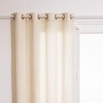 Rideau jamana 130x260cm en coton blanc ivoire