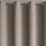 Rideau occultant et isolant thermique au m�tre natte chambray marron taupe