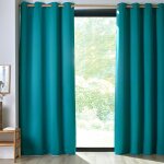 Rideau occultant lumi�re satin� new nolan - bleu canard