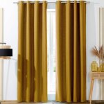 Rideau occultant phonique boreal - jaune ocre