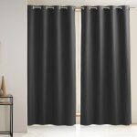 Rideau occultant satin� anthracite satinou