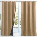 Rideau occultant thermique dos polaire suedine - marron taupe Rideau occultant thermique dos polaire suedine - marron taupe