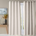 Rideau occultant thermique l240xh260 intime - blanc ivoire