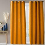 Rideau occultant thermique l240xh260 intime - jaune ocre