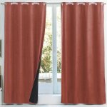 Rideau occultant thermique suedine - rouge tomette