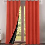 Rideau occultant velours thermique occ. galena - orange poterie
