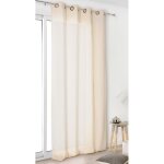 Rideau oeillet toile lin beige