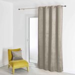 Rideau en sudine unie gris perle 140x260 cm soft