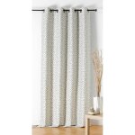 Rideau thermique phonique oeillet artica blanc / vert Rideau thermique phonique oeillet artica blanc / vert