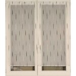 Rideau en etamine jacquard 90x210 cm orion - gris