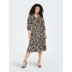 Robe cache - c?ur imprim all over col en v manches 3 / 4 cache - c?ur au - dessus du genou blanc