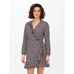 Robe cache - c?ur imprim all over col en v manches longues au - dessus du genou bleu hope