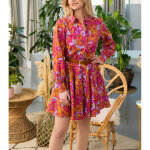 Robe calla rose en coton
