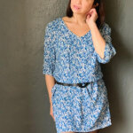 Robe caméléon - phoenix bleu en viscose Robe caméléon - phoenix bleu en viscose