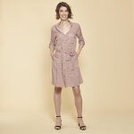Robe chemise ceinturée imprimée rouge en viscose Robe chemise ceinturée imprimée rouge en viscose