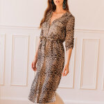 Robe chemise léopard dany en viscose Robe chemise léopard dany en viscose