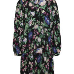 Robe chemise manches longues en viscose maya