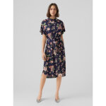 Robe chemise regular fit imprimé all over col chemise manches courtes au - dessus du genou bleu Robe chemise regular fit imprimé all over col chemise manches courtes au - dessus du genou bleu