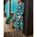 Robe clelie - geo bleu