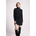 Robe col roule ample marie en cachemire noir Robe col roule ample marie en cachemire noir